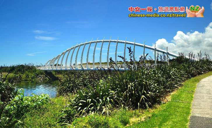 New Plymouth Coastal Walkway Musket Wars 滑膛步槍戰爭 Te Rewa Rewa Bridge 特雷瓦雷瓦橋 Lake Rotomanu