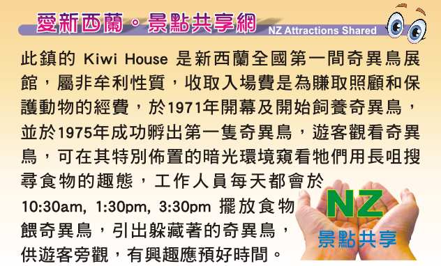 Otorohange 奧托羅昂格鎮 Kiwi House 奇異鳥館 Waitomo