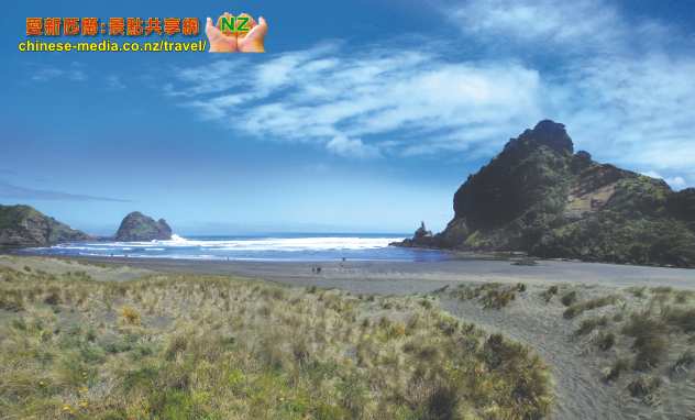 Piha Beach Lion Rock 皮哈海灘 獅子山 兔子島