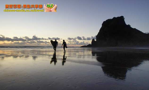 Piha Beach Lion Rock 皮哈海灘 獅子山 兔子島