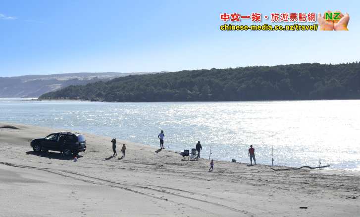 Port Waikato Wharf 碼頭 釣魚 懷卡托港 Sand Dunes Sunset Beach 日落灘