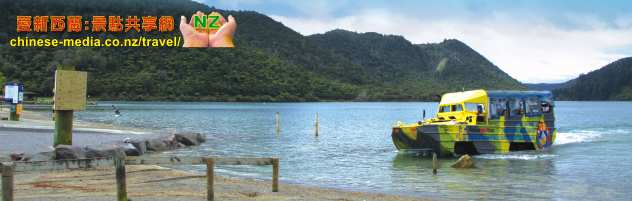 Rotorua Duck Tours 水陸兩用鴨子車船遊湖觀光