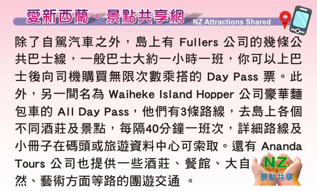 Waiheke 懷希基島 激流島 Sealink Ferry 人車兩載渡輪