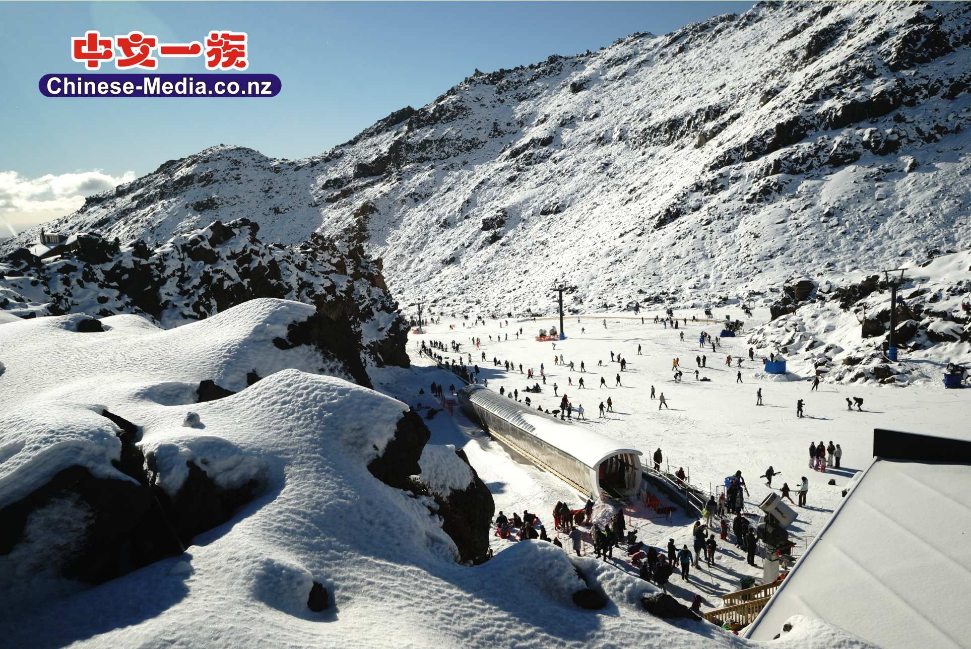 Mt Ruapehu, Whakapapa, Turoa, ski field, Mt Tongariro       中文一族傳媒新西蘭旅遊景點